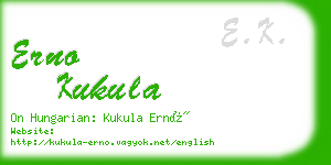 erno kukula business card